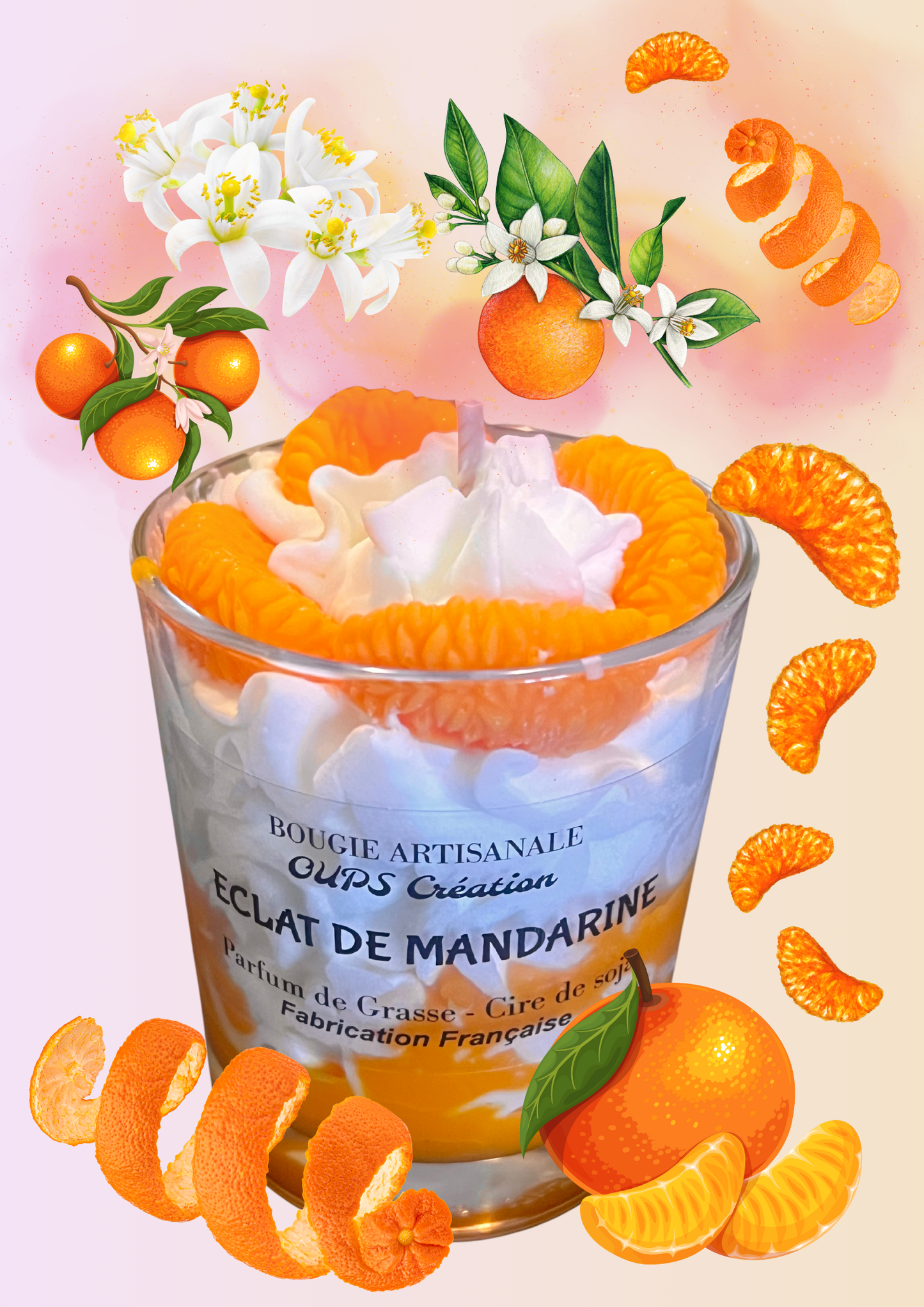 BOUGIE  GOURMANDE ECLAT DE MANDARINE